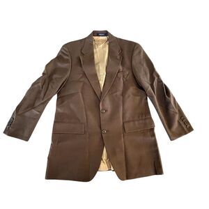 Ralph Lauren Men's Brown Wool Blazer Sport Coat Size L Formal